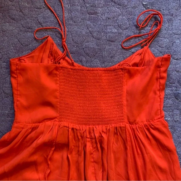 Abercrombie Tie-Strap Corset Midi Dress Size XLP New With Tags - Picture 5 of 6